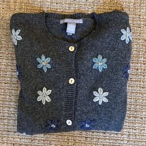 Vintage Carroll Reed embroidered wool cardigan